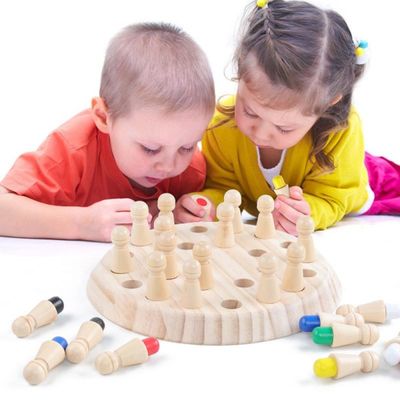 шахматы Matchstick памяти игрушек младенца 5.5cm деревянные Montessori