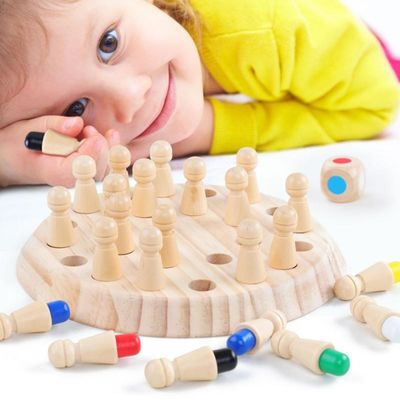 шахматы Matchstick памяти игрушек младенца 5.5cm деревянные Montessori