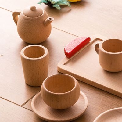 Tableware детей ISO9001 баков и лотков игры Teatime бака деревянный