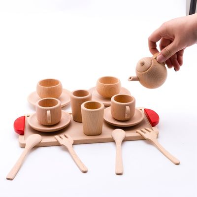 Tableware детей ISO9001 баков и лотков игры Teatime бака деревянный
