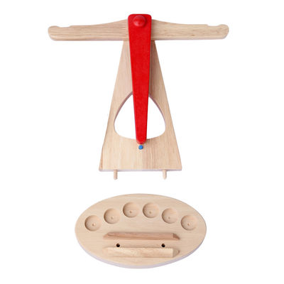 Весить масштаб баланса Montessori игрушки масштаба баланса 10CM деревянный