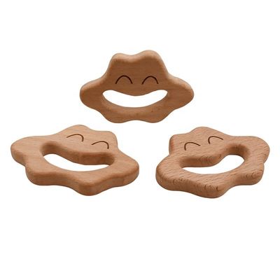 Доктора Устанавливать Teether медицинской древесины силикона 5.5cm деревянный