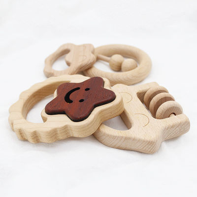 Доктора Устанавливать Teether медицинской древесины силикона 5.5cm деревянный