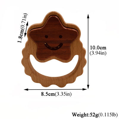 Доктора Устанавливать Teether медицинской древесины силикона 5.5cm деревянный