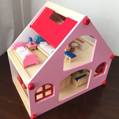 Покрашенная мебель игрушек кукольного дома особняка 38cm деревянная