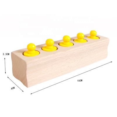 гнезда цилиндра 3cm Preschool цилиндровых блоков Montessori сензорного Knobbed