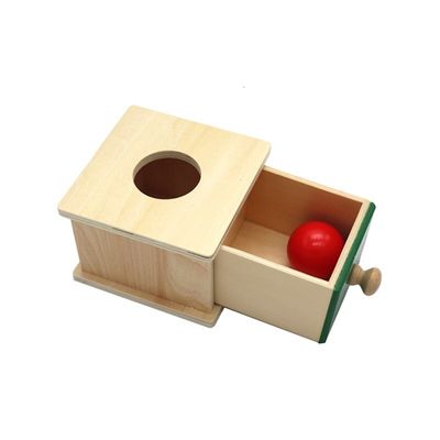 младенец 12cm сензорный деревянный Montessori забавляется Beechwood ящика Montessori покрашенный коробкой