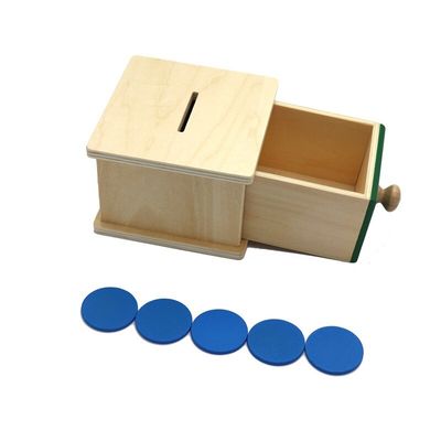 младенец 12cm сензорный деревянный Montessori забавляется Beechwood ящика Montessori покрашенный коробкой