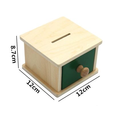младенец 12cm сензорный деревянный Montessori забавляется Beechwood ящика Montessori покрашенный коробкой