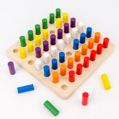Младенец ISO9001 воспитательный деревянный Montessori забавляется деревянные шахматы Matchstick памяти