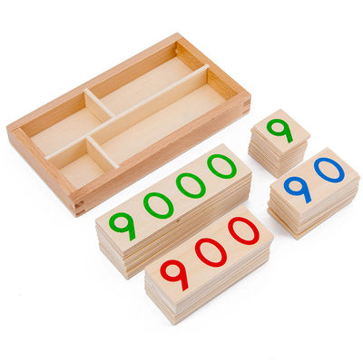 Карта номеров головоломки Montessori 6.5cm деревянная соответствуя