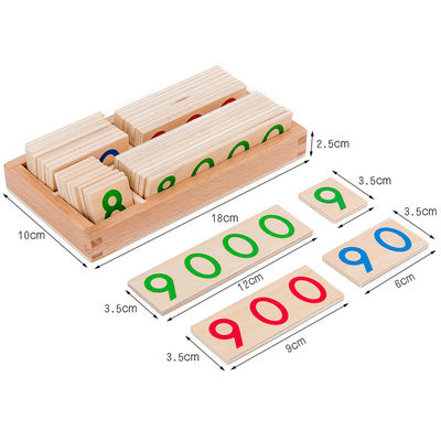 Карта номеров головоломки Montessori 6.5cm деревянная соответствуя