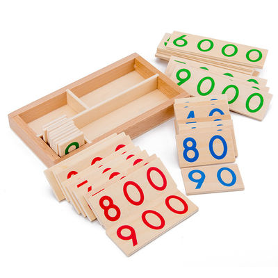 Карта номеров головоломки Montessori 6.5cm деревянная соответствуя