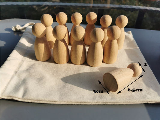 Штабелеукладчика радуги Pegdoll вида игра ручки памяти деревянного деревянная