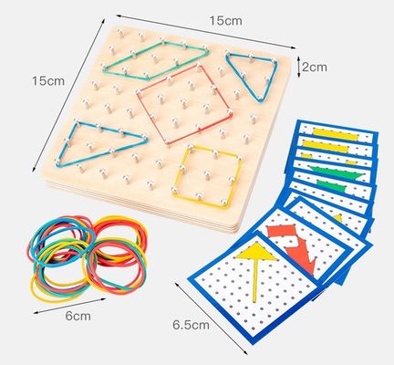 Блоков математики игрушки математики ногтя связи детей 15cm доска Montessori деревянных деревянных графическая