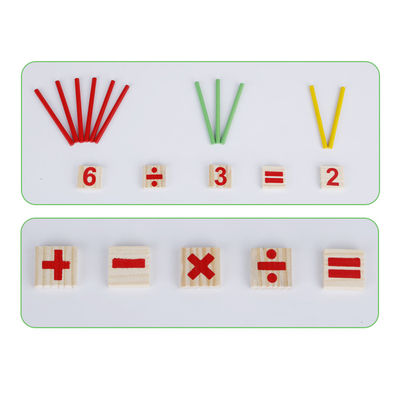 Игрушка Montessori математики цифров 23cm номера деревянная считая блоки не токсические