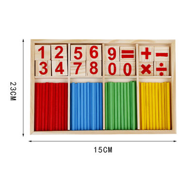 Игрушка Montessori математики цифров 23cm номера деревянная считая блоки не токсические