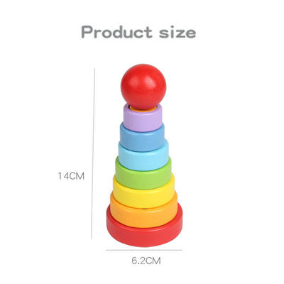 древесина бука Teether игрушек младенца 5.51in деревянная Montessori