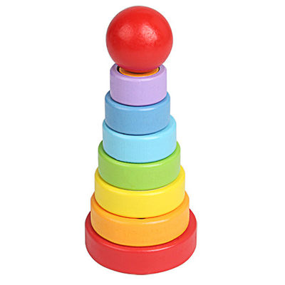 древесина бука Teether игрушек младенца 5.51in деревянная Montessori