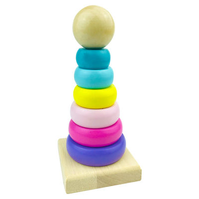древесина бука Teether игрушек младенца 5.51in деревянная Montessori