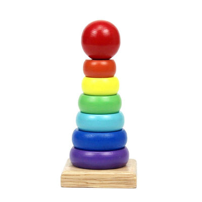 древесина бука Teether игрушек младенца 5.51in деревянная Montessori