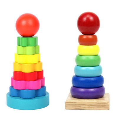 древесина бука Teether игрушек младенца 5.51in деревянная Montessori