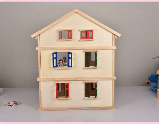 Мебели кукольного домика гаража детей DIY 55.5cm кукольный домик мини деревянный миниатюрный