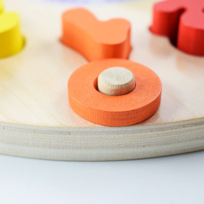 Головоломка часов геометрии деревянная нумерует Montessori считая игрушку