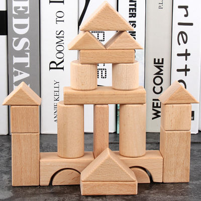 Замок 17.5cm больших строительных блоков громоздк 22PCS деревянных классический