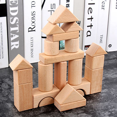 Замок 17.5cm больших строительных блоков громоздк 22PCS деревянных классический