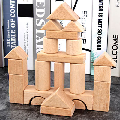 Замок 17.5cm больших строительных блоков громоздк 22PCS деревянных классический