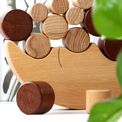 Луна Montessori небольшие деревянные строительные блоки целится баланс бука
