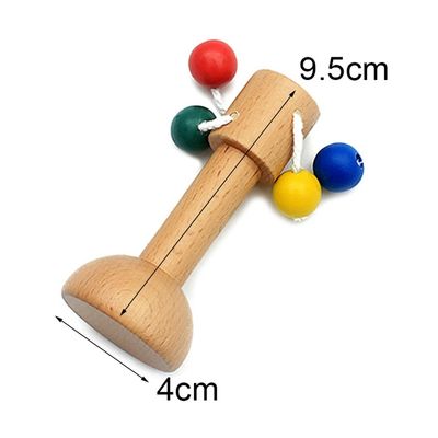 Колокольчик 6 медленно двигает деревянная древесина бука Teether Teethers безопасная Tambor
