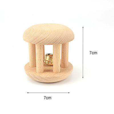 Колокольчик 6 медленно двигает деревянная древесина бука Teether Teethers безопасная Tambor