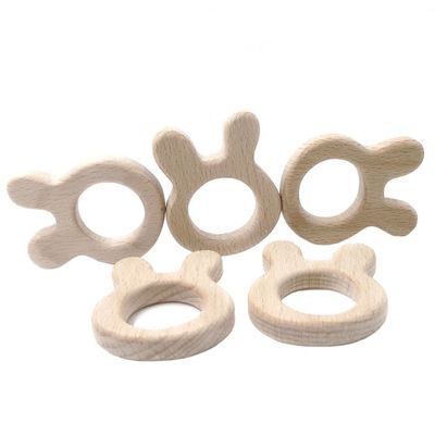 Бук DIY персонализировал браслет ожерелья силикона Teether младенца деревянный