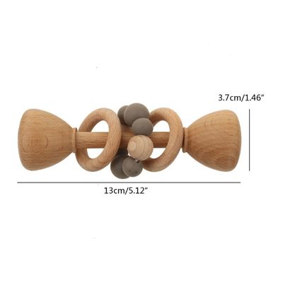 Зайчик Teether Teether древесины бука кролика 5.12in естественный деревянный