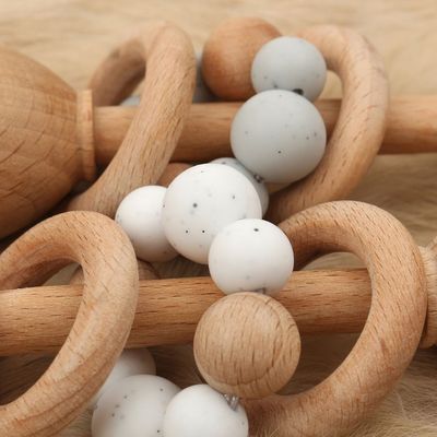 Зайчик Teether Teether древесины бука кролика 5.12in естественный деревянный