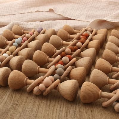Зайчик Teether Teether древесины бука кролика 5.12in естественный деревянный