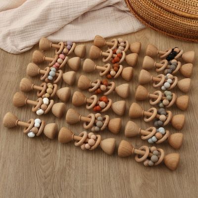Зайчик Teether Teether древесины бука кролика 5.12in естественный деревянный