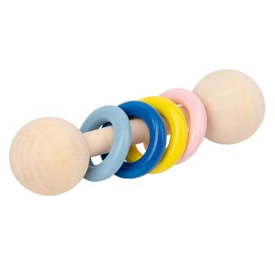 Кольца трещотки грызуна 10.7cm спортзала сейф Montessori деревянный Teethers деревянного