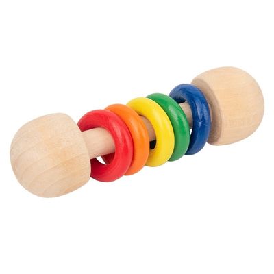 Кольца трещотки грызуна 10.7cm спортзала сейф Montessori деревянный Teethers деревянного