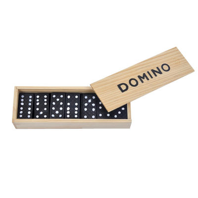 Блоки домино игры 28Pcs перемещения деревянные всходят на борт предыдущего образования