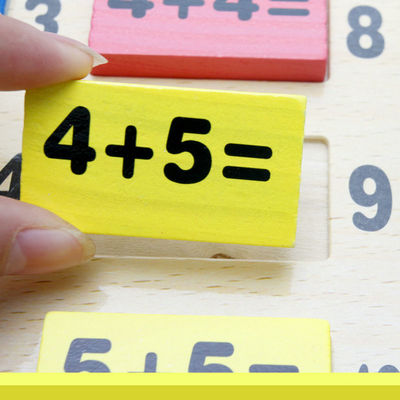 Блоки домино Basswood 120pc деревянные установили ралли строя Montessori