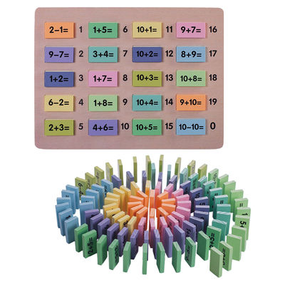 Блоки математики Montessori блоков домино математики 4.5cm деревянные