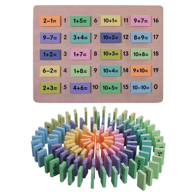 Блоки математики Montessori блоков домино математики 4.5cm деревянные