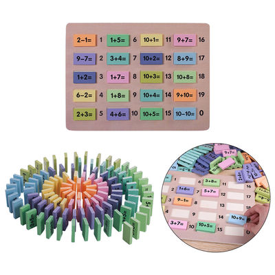 Блоки математики Montessori блоков домино математики 4.5cm деревянные