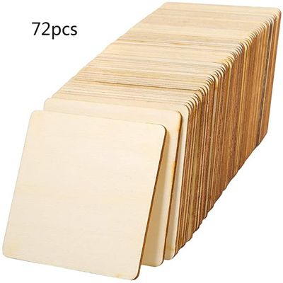 древесина квадрата 3x3 незаконченная производит куски квадрата картины 7.5cm пробела деревянные