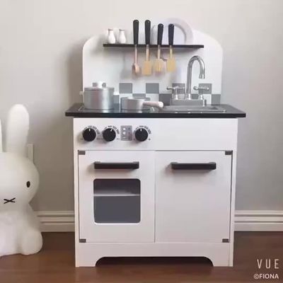 Игрушки кухни детей серые деревянные для малышей черные 77.8cm