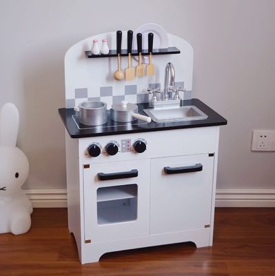 Игрушки кухни детей серые деревянные для малышей черные 77.8cm