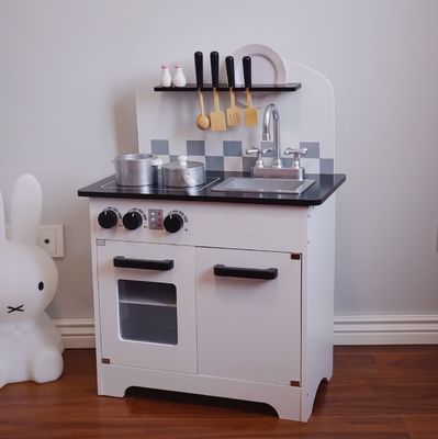 Игрушки кухни детей серые деревянные для малышей черные 77.8cm